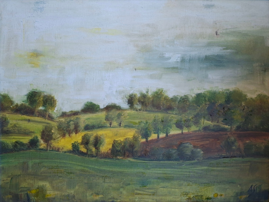 Ölgemälde Knicklandschaft